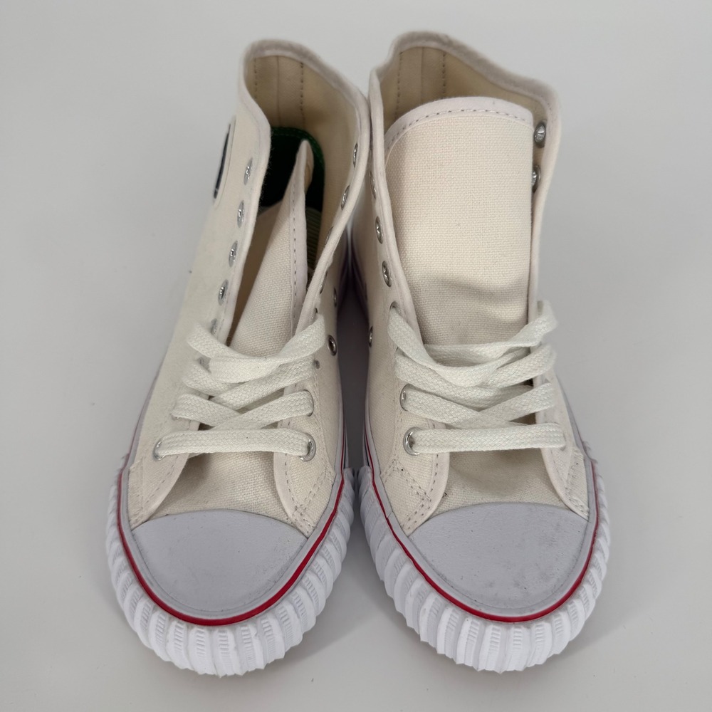 PF Flyers Center Hi Off White Canvas High Top Sneakers MC2001WT Mens 4 Women 5.5